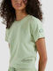 Ellesse Women's Athletic Crop Top Short Sleeve Green
