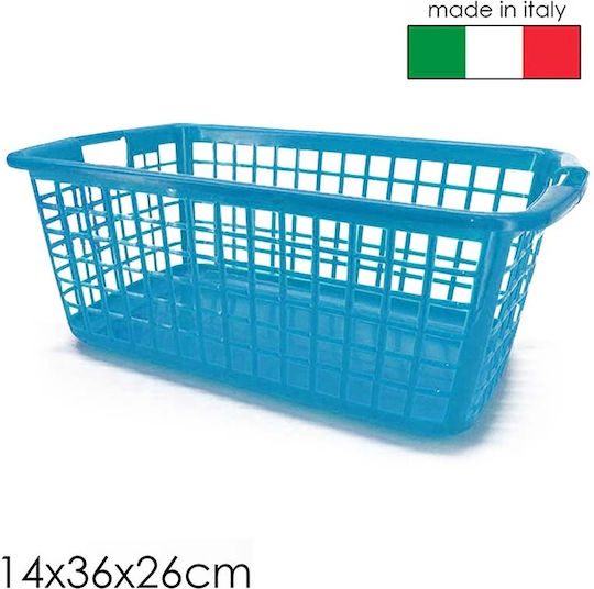 Καλάθι Αποθήκευσης Πλαστικό Μπλε 36x14x26cm Καλάθι Αποθήκευσης Πλαστικό Μπλε 36x14x26cm