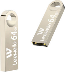 Leewello 64GB USB 3.0 Stick Silver