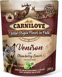 Carnilove Grain Free Wet Dog Food Pouch with Deer 1 x 300gr A28-