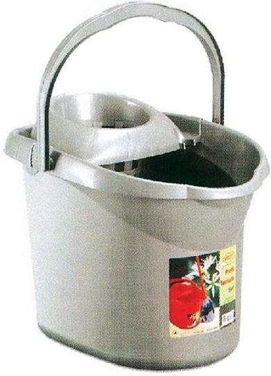 Sidirela Mop Bucket with Squeezer Plastic Stella White