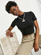 Maple Valley Women's Summer Crop Top Cotton Short Sleeve Black