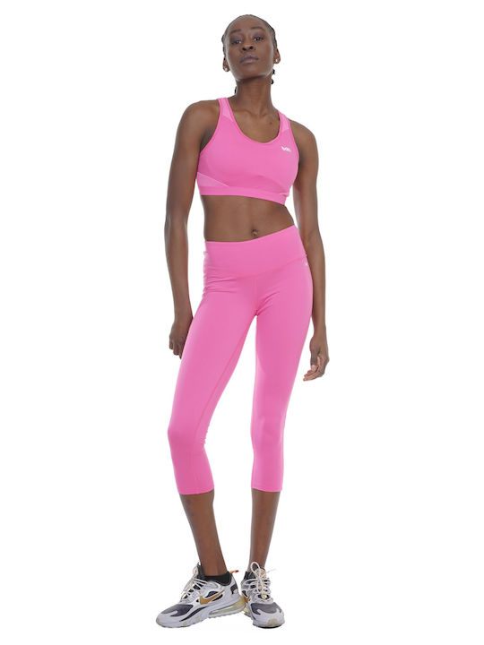 Body Action Training Γυναικείο Capri Κολάν Ψηλόμεσο Dark Pink