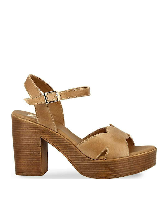 Parex Leder Sandalen Tabac Braun