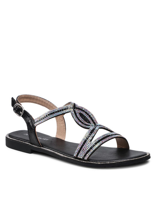 Flache Sandalen für Damen in Schwarz Farbe