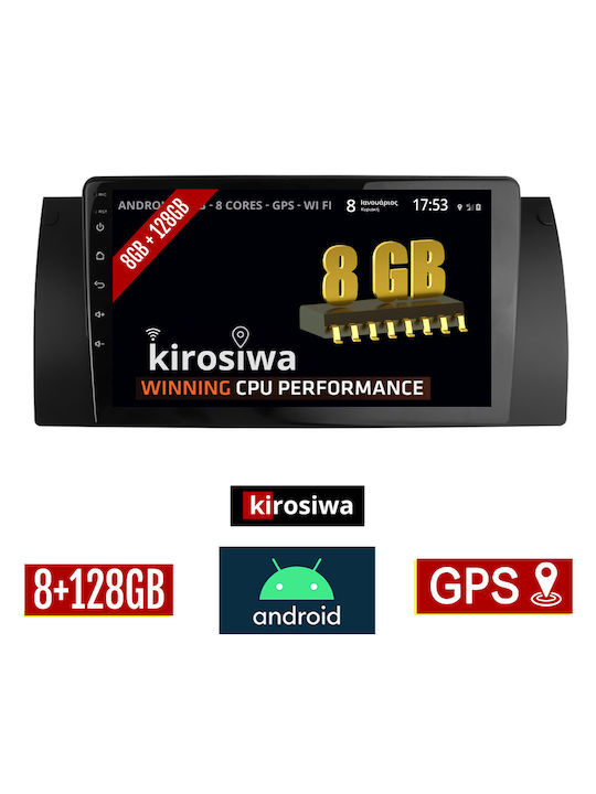 Kirosiwa Sistem Audio Auto pentru BMW E39 / Seria 5 / Serie 5 (E39) 1997-2005 (Bluetooth/USB/AUX/WiFi/GPS) cu Ecran Tactil 9"