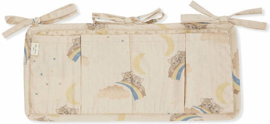 Konges Slojd Nursery Storage Basket Rainbow Kitty Beige