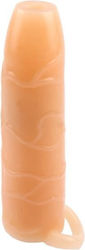 Chisa Novelties Real Feel Sleeve With Ball Strap Penis Extension Flesh 14.5cm