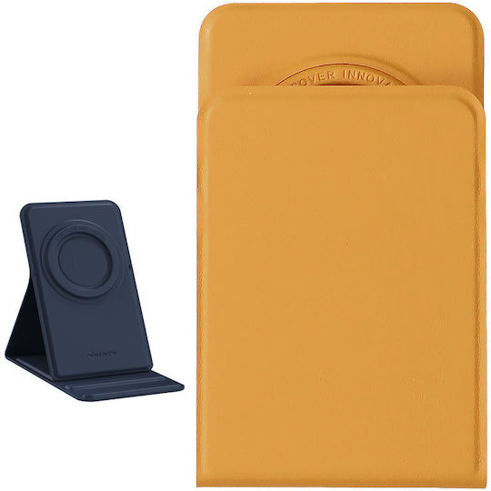 Nillkin Magnetic Stand Snapbase Leather Βάση Γραφείου για Κινητό σε Πορτοκαλί χρώμα