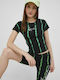 Women's Crop T-shirt Black/Green