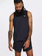 Saucony Stopwatch Singlet Ανδρική Μπλούζα Αμάνικη Μαύρη