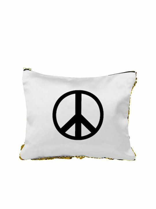 Peace, Paillettenbesetzte Handtasche (Pailletten) Gold