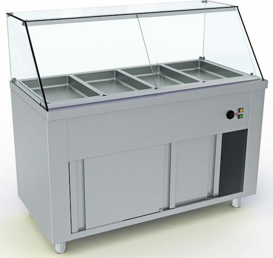 Dominox Beheizte Ausstellungsvitrine Kammer mit 4 Plätzen für Gastronomen und Leistung 1500W B100 x T70 x H128 cm