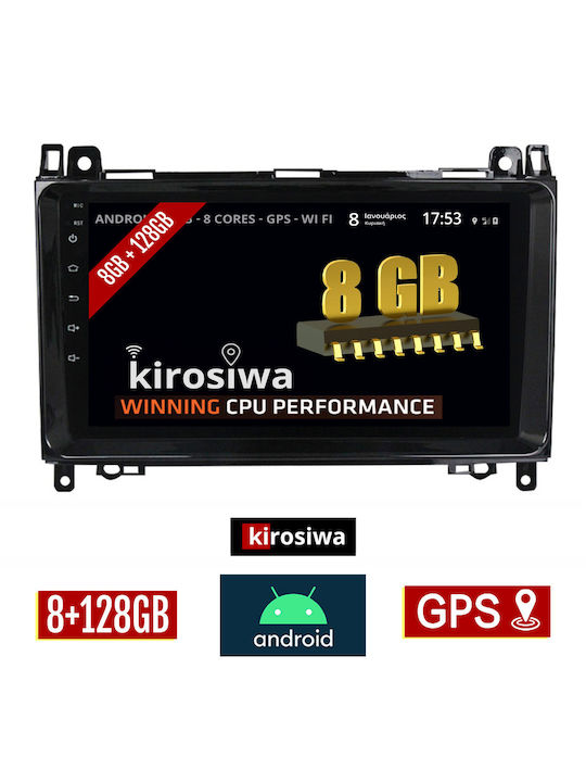 Kirosiwa Sistem Audio Auto pentru Mercedes-Benz Un clasă (W169) 2004-2012 (Bluetooth/USB/AUX/WiFi/GPS) cu Ecran Tactil 9"