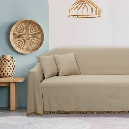 Das Home 0227 Cuverturi Pentru Canapea 2 Locuri Jacquard 180x250cm Ecru
