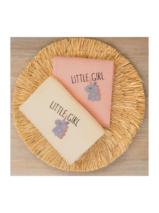 Palamaiki Blanket Cot Sugar Waffle Pink 110x150cm