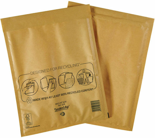 Sealed Air Envelope Bag Type with Bubble Wrap 1pcs in Orange Color Mail Lite Gold G/4