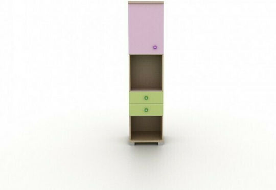 Bookie 05 Bücherregal Boden Rosa 45x39x185cm