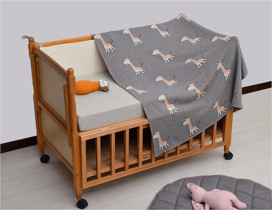 Liolios Home Blanket Nursery Swaddling Blankets Giraffe Gray 80x100cm