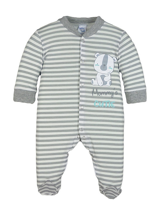 Pretty Baby Baby Bodysuit Set Long-Sleeved Gray