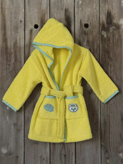 Nima Hooded Baby Bathrobe Akunga Yellow