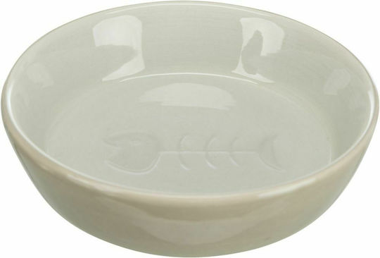Trixie Ceramic Fishbone Керамика Плоча Храна & Вода за Куче & Котка 200мл в Бежов Цвят
