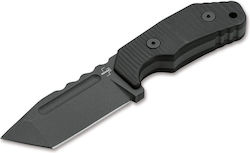 Boker Little Dvalin Knife Black Tanto in Sheath