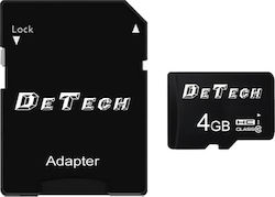 De Tech microSDHC 4GB Clasa 10 cu adaptor