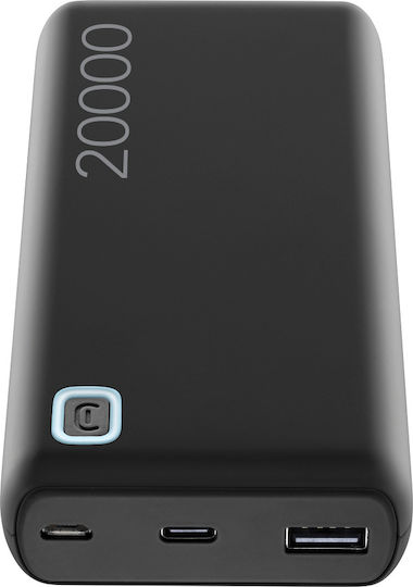 Cellular Line Essence Power Bank 20000mAh 12W mit USB-A Anschluss Schwarz