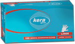 Kera Latex Examination Gloves Powdered White 100pcs