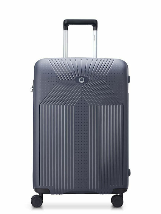 Delsey Ordener Medium Hard Gray Suitcase With 4 Wheels Height 66cm