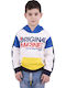 Kids Sweatshirt with Hood and Pockets White DBP2024B1