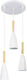 GloboStar Dillon Μοντέρνο Κρεμαστό Φωτιστικό Τρίφωτο με Ντουί E27 σε Λευκό Χρώμα