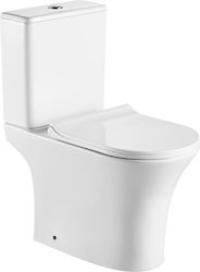 Vinci Cover E21303 Λεκάνη Δαπέδου Rimless με Καζανάκι με Slim Κάλυμμα Soft Close Λευκή Vinci Cover E21303 Λεκάνη Δαπέδου Rimless με Καζανάκι με Slim Κάλυμμα Soft Close Λευκή