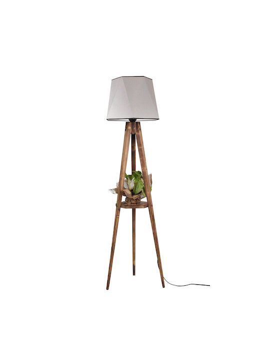 Tripod Floor Lamp H153xW50cm. with Socket for Bulb E27 White