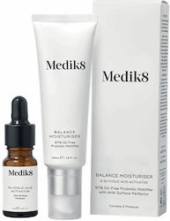 Medik8 Women's Cosmetic Set Moisturiser Glycolic Acid Activator Suitable for All Skin Types with Serum 50ml