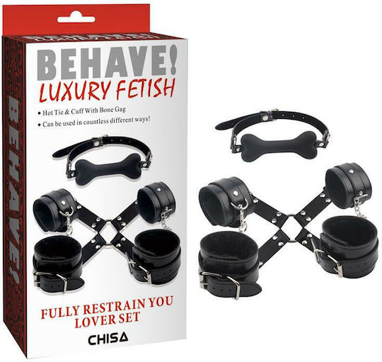 Chisa Novelties Behave! Luxury Fetish Fully Restrain You BDSM Комплект Black