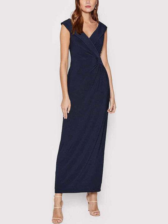 Maxi Dress for Wedding Christening Navy Blue