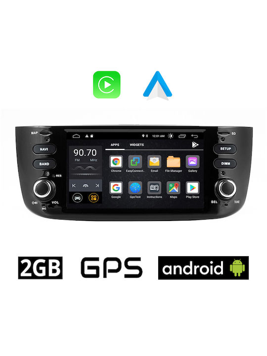 Sistem Audio Auto pentru Fiat Punto Evo / Punct 2009+ (Bluetooth/USB/WiFi/GPS) cu Ecran Tactil 6.1"