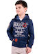 Kinder-Sweatshirt Strickjacke Marineblau AZP2005B2