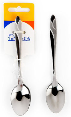 Homestyle Set de Linguri Desert / Înghețată Metalice Argintiu 14cm 3buc