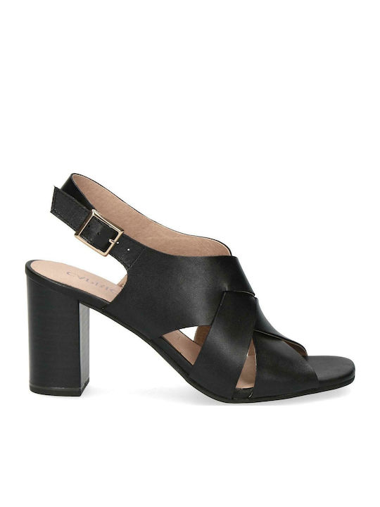 Caprice Damen Leder Sandalen Anatomisch Schwarz