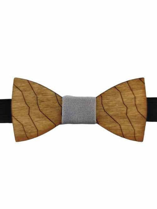 Papion din lemn pentru bărbați Papion din lemn Grammik Edition Walnut Walnut Bow Tie Gray Bonjour Bebe "0026"
