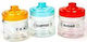 Homestyle Set of 3 Glass Transparent Jars for Sugar Coffee Tea with Lid 300ml 3 Pieces