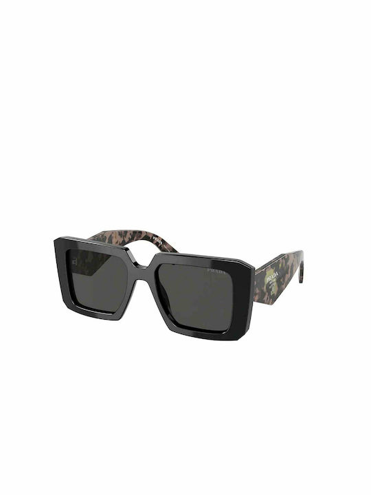 Prada Women's Sunglasses with Black Tartaruga Acetate Frame and Black Lenses PR 23YS 1AB5S0