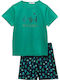 Vamp Kids' Pajamas Summer Cotton Green