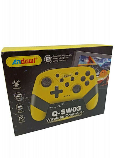 Andowl Q-SW03 Kabellos Gamepad für Schalter Gelb
