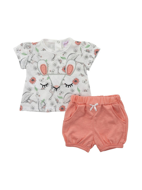 Funky Kids Set with Shorts Summer 2pcs Ecru