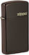 Zippo Slim Windproof Lighter Flame Brown