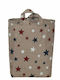 Decocraft Children's Folding Storage Bag made of Fabric Star Beige 50x20x55cm 1pcs